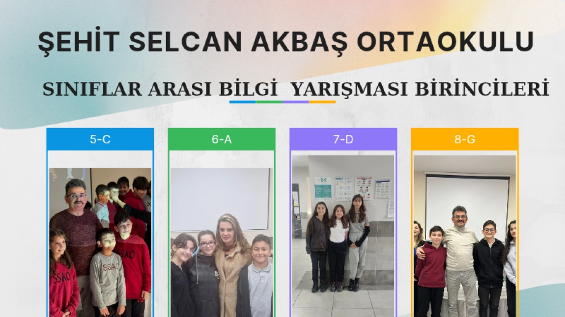 SINIFLAR ARASI BİLGİ YARIŞMASI